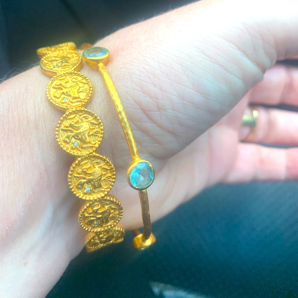 Julie vos gold bangle bracelets!